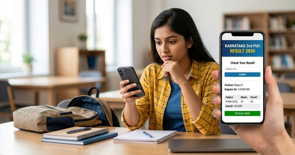 How to check 2nd puc result 2026 online