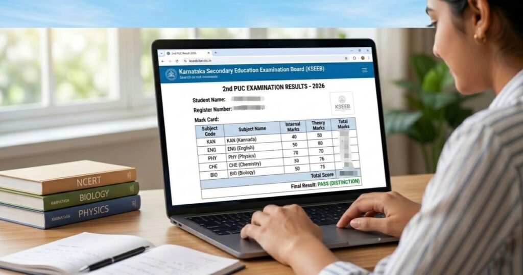 How to check 2nd puc result 2026